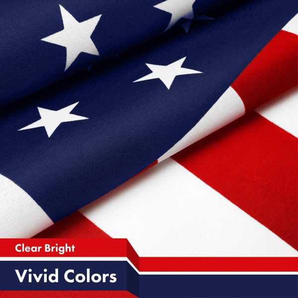 G128 American USA 51 Stars Flag | 3x5 Ft | LiteWeave Pro Series Printed 150D Polyester | Indoor/Outdoor, Vibrant Colors, Brass Grommets, Thicker and More Durable Than 100D 75D Polyester - Image 3