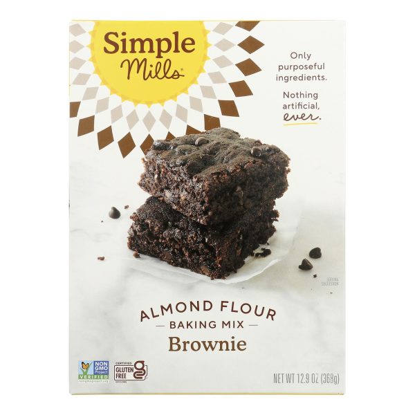 Simple Mills - Brownie Mix Almond Flour - Case of 6 - 12.9 OZ - Image 2