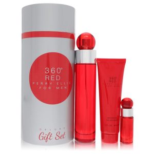 Perry Ellis Gift Set -- 3.4 oz Eau De Toilette Spray + .25 oz Mini EDT Spray + 3 oz Shower Gel in Tube Box for Men
