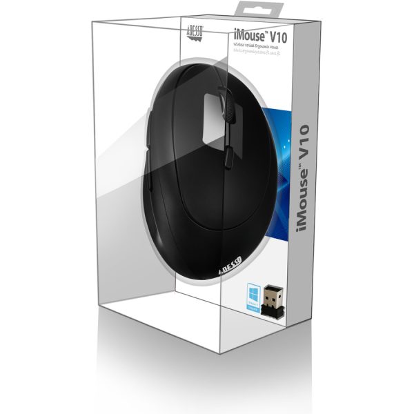 Adesso iMouse V10 - Wireless Vertical Ergonomic Mini Mouse - Image 7