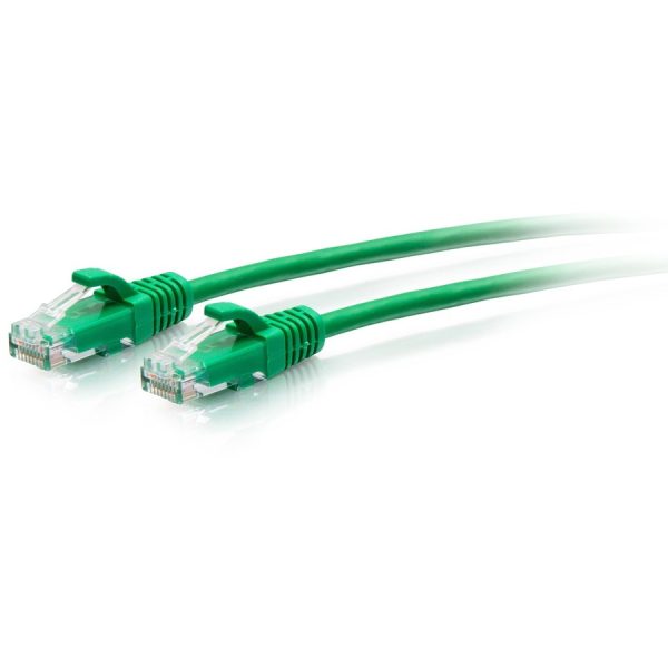C2G 1ft Cat6a Snagless Unshielded (UTP) Slim Ethernet Cable - Cat6a Slim Network Patch Cable - PoE - Green