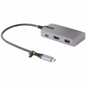 StarTech.com USB-C Multiport Adapter, 4K 60Hz HDMI, 3-Port USB Hub, 100W Power Delivery Pass-Through, Mini Dock, Windows/macOS/ChromeOS