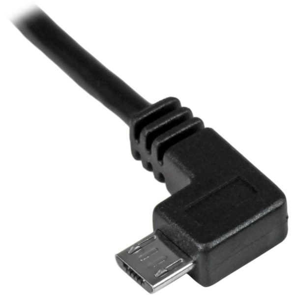 StarTech.com 0.5 m Left Angle Micro USB Cable - Charge and Sync Cable - USB to Micro USB - 24 AWG - Image 2