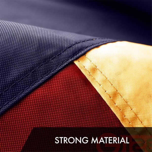 G128 5 Pack: Texas Tea-Stained Flag | 2x3 Ft | ToughWeave Pro Series Embroidered 420D Polyester | Embroidered Design, Indoor/Outdoor, Brass Grommets, High Quality - Image 4