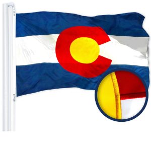 G128 Colorado State Flag | 2x3 Ft | ToughWeave Series Embroidered 300D Polyester | Embroidered Design, Indoor/Outdoor, Brass Grommets