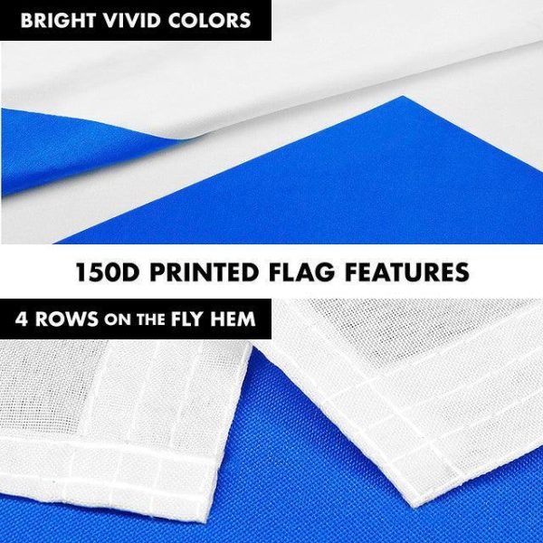 G128 Combo Pack: 6 Feet Tangle Free Spinning Flagpole (Black) Scotland Scottish Flag 3x5 ft Printed 150D Brass Grommets (Flag Included) Aluminum Flag Pole - Image 5