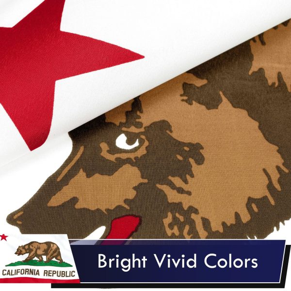 California CA State Flag 3x5 Ft 10-Pack Printed Polyester By G128 - Image 3