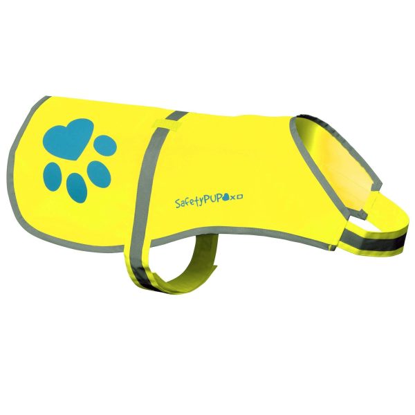 Dog Reflective Vest Sizes to Fit Dogs 14 lbs to 130 lbs   SafetyPUP XD Hi Vis Safety Vest Keeps Dogs Visible On and Off Leash in Both Urban and Rural Environments Neon Yellow
