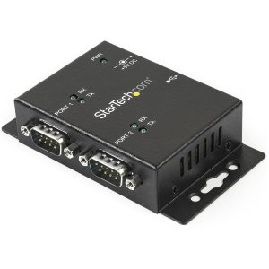 StarTech.com USB to Serial Adapter â€" 2 Port â€" Wall Mount â€" Din Rail Clips â€" Industrial â€" COM Port Retention â€" FTDI â€" DB9