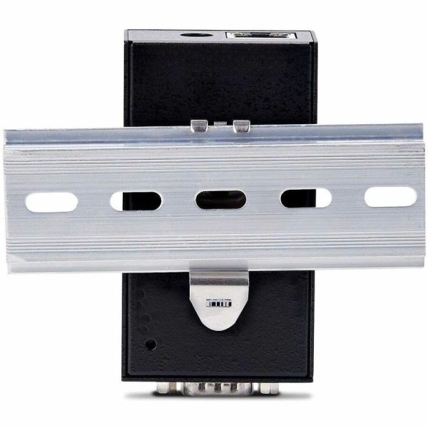 StarTech.com 1-Port Serial to Ethernet Adapter, 802.3af PoE Powered Serial Device Server, Wall/DIN Rail Mount, LAN To DB9 Converter, TAA - Image 2