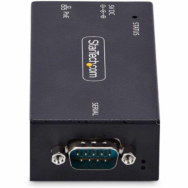 StarTech.com 1-Port Serial to Ethernet Adapter, 802.3af PoE Powered Serial Device Server, Wall/DIN Rail Mount, LAN To DB9 Converter, TAA - Image 4