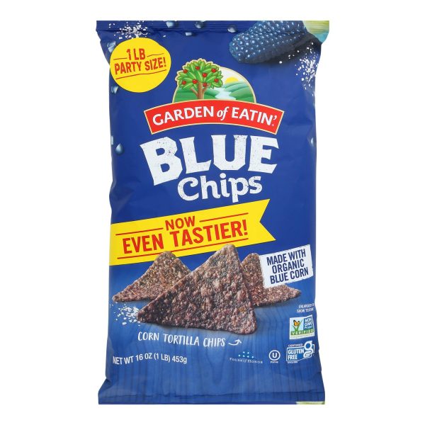 Garden of Eatin' Blue Corn Tortilla Chips - Blue Corn - Case of 12 - 16 oz. - Image 3