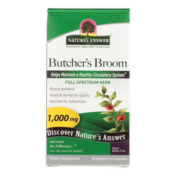 Nature's Answer - Butcher's Broom Root - 90 Vegetarian Capsules - Image 2