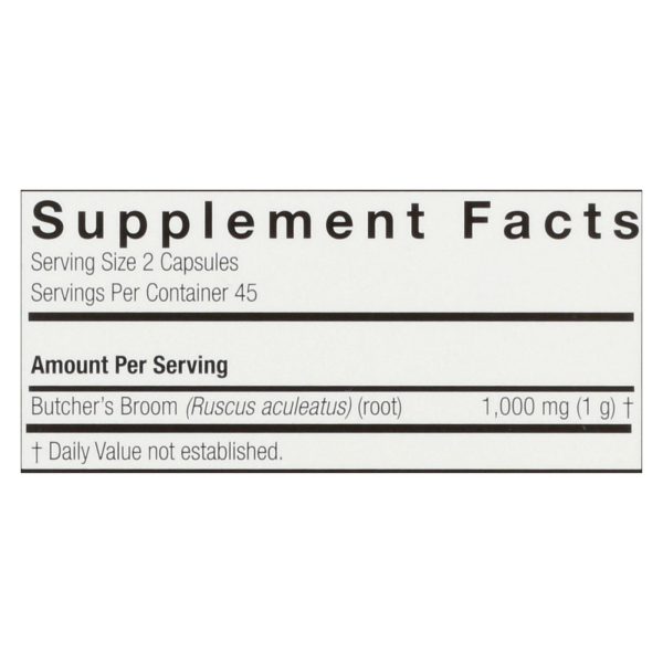 Nature's Answer - Butcher's Broom Root - 90 Vegetarian Capsules - Image 3