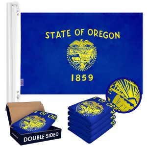 Oregon OR State Flag 3x5 Ft 5-Pack Double-sided Embroidered Polyester By G128