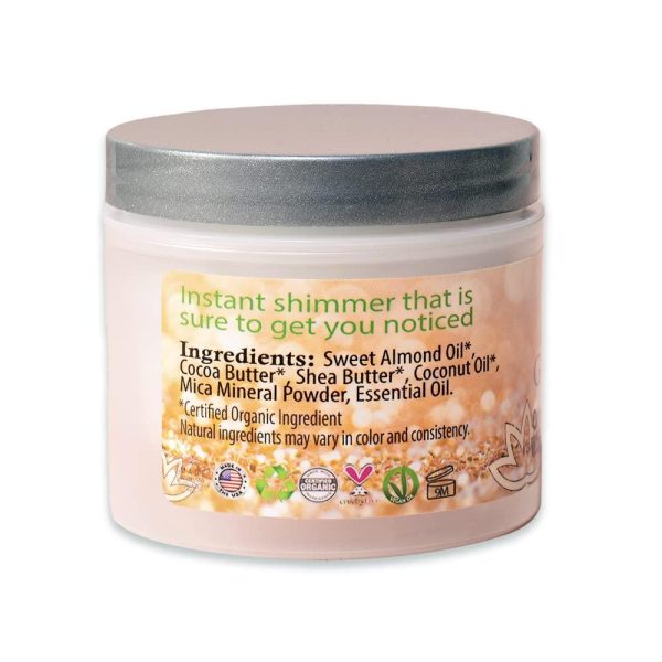Organic Whipped Body Butter   Super Level 3 Diamond Shimmer   Moisturizing & Nourishing Skincare with Natural Ingredients   Luxurious Glow & Hydration for All Skin Types   4.0 oz - Image 2