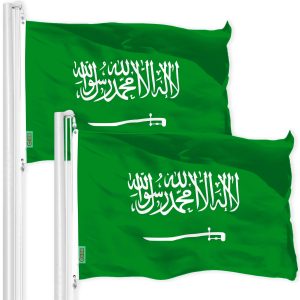 Saudi Arabia Saudi Arabian Flag 3x5 Ft 2-Pack 150D Printed Polyester By G128