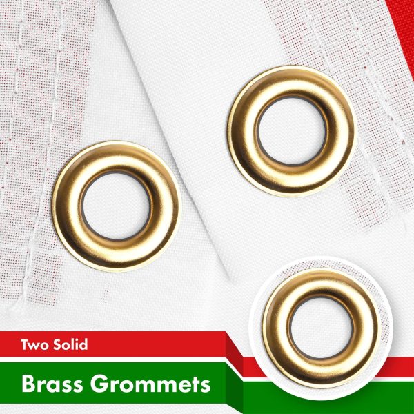 G128 2 Pack: Oman Omani Flag | 3x5 Ft | Printed 150D Polyester - Indoor/Outdoor, Vibrant Colors, Brass Grommets, Quality Polyester, Much Thicker More Durable Than 100D 75D Polyester - Image 2