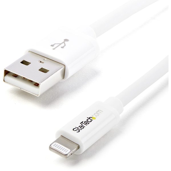StarTech.com 2m (6ft) Long White Apple�® 8-pin Lightning Connector to USB Cable for iPhone / iPod / iPad