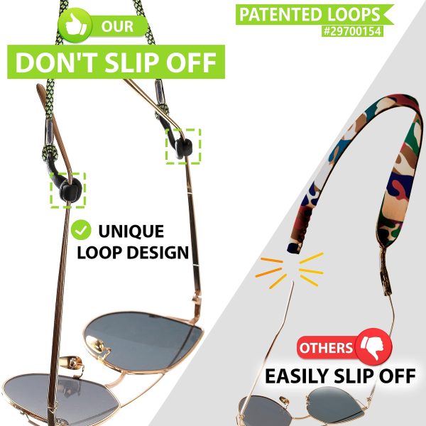 SIGONNA Eyeglasses String Holder Strap Cord   Eyeglass Chain for Men Women   Glasses Lanyard Holders Around Neck   Sports Eye Glass Straps Sunglass Retainer   5 Cords - Image 3