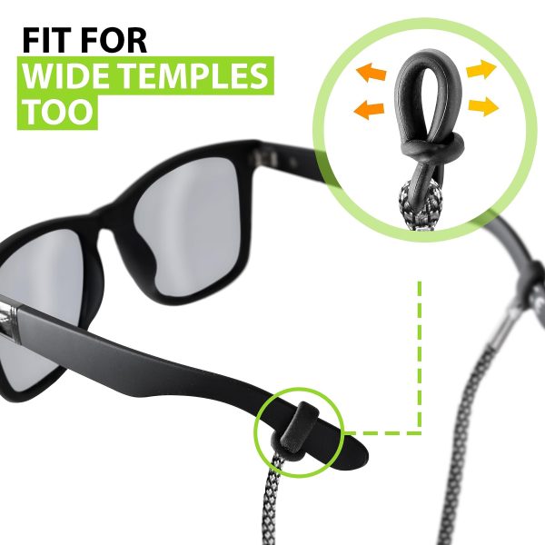 SIGONNA Eyeglasses String Holder Strap Cord   Eyeglass Chain for Men Women   Glasses Lanyard Holders Around Neck   Sports Eye Glass Straps Sunglass Retainer   5 Cords - Image 4