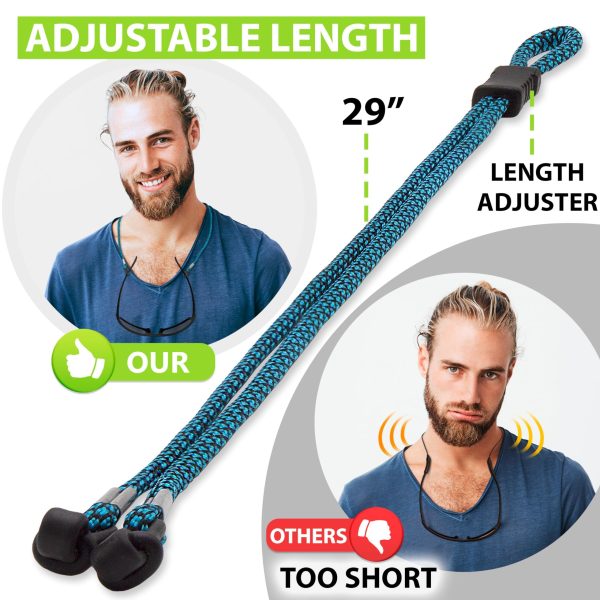 SIGONNA Eyeglasses String Holder Strap Cord   Eyeglass Chain for Men Women   Glasses Lanyard Holders Around Neck   Sports Eye Glass Straps Sunglass Retainer   5 Cords - Image 5