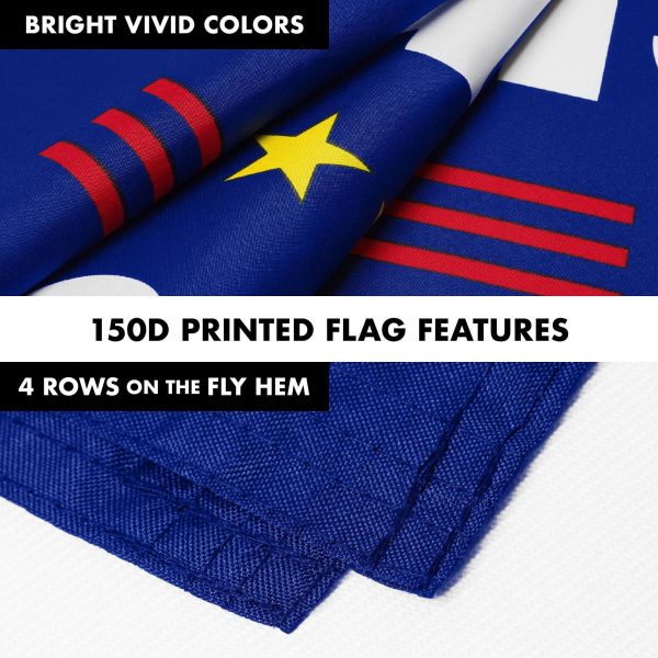 G128 Combo Pack: 6 Ft Tangle Free Aluminum Spinning Flagpole (Silver) & DeSantis Election Make America Florida Flag 3x5 Ft, LiteWeave Pro Series Printed 150D Polyester | Pole with Flag Included - Image 5