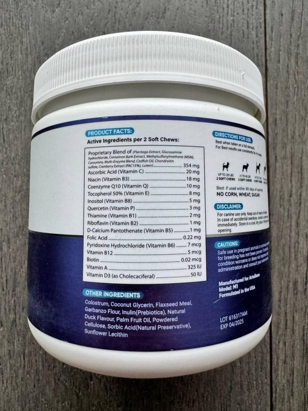 Dog Multivitamin Chewable with Glucosamine 20 in 1   Dog Vitamins and Supplements   Senior & Puppy Multivitamin for Dogs   Pet Joint Support Health   Immunity Mobility Gut Skin   120 Chews - Image 4