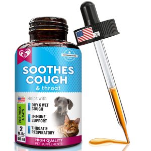 Kennel Cough Treatment & Natural Infection Medicine for Dogs & Cats   Respiratory & Cold Cough Relief   Collapse Trachea & Cat Asthma Support   Made in USA