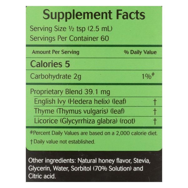 Herbion Naturals Sugar Free Ivy Leaf Syrup With Thyme Dietary Supplement  - 1 Each - 5 OZ - Image 2