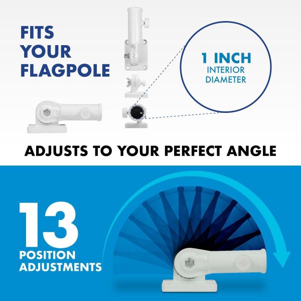 G128 Combo Pack: 5 Ft Tangle Free Aluminum Spinning Flagpole (White) & American USA Flag 2x3 Ft, LiteWeave Pro Series Printed 150D Polyester | Pole with Flag Included - Image 8
