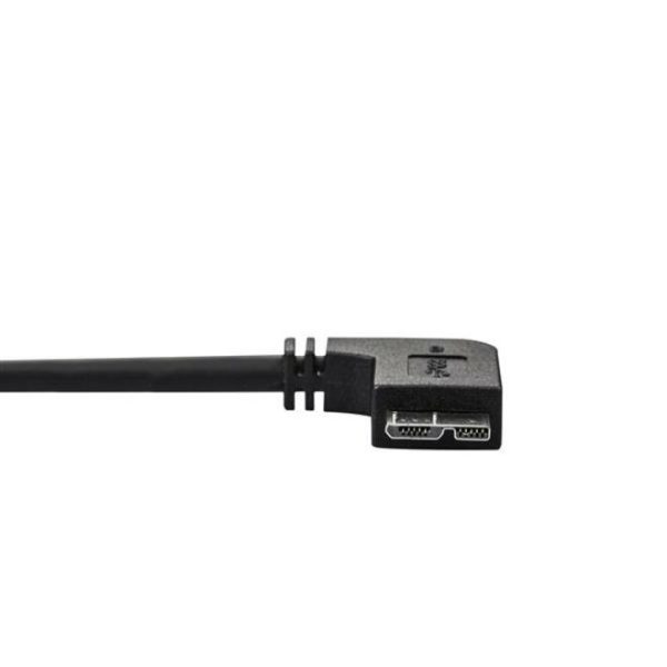StarTech.com 1m 3 ft Slim Micro USB 3.0 (5Gbps) Cable - M/M - USB 3.0 A to Left-Angle Micro USB - USB 3.2 Gen 1 - Image 2