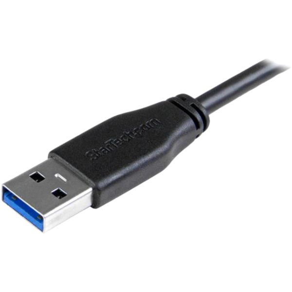 StarTech.com 1m 3 ft Slim Micro USB 3.0 (5Gbps) Cable - M/M - USB 3.0 A to Left-Angle Micro USB - USB 3.2 Gen 1 - Image 4