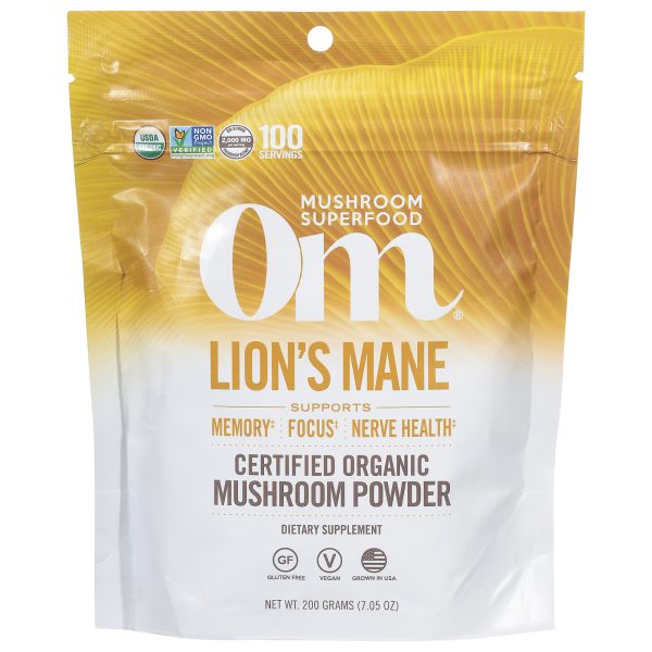 Om - Lion's Mane Organic Powder 200gr - 1 Each -7.05 OZ - Image 2