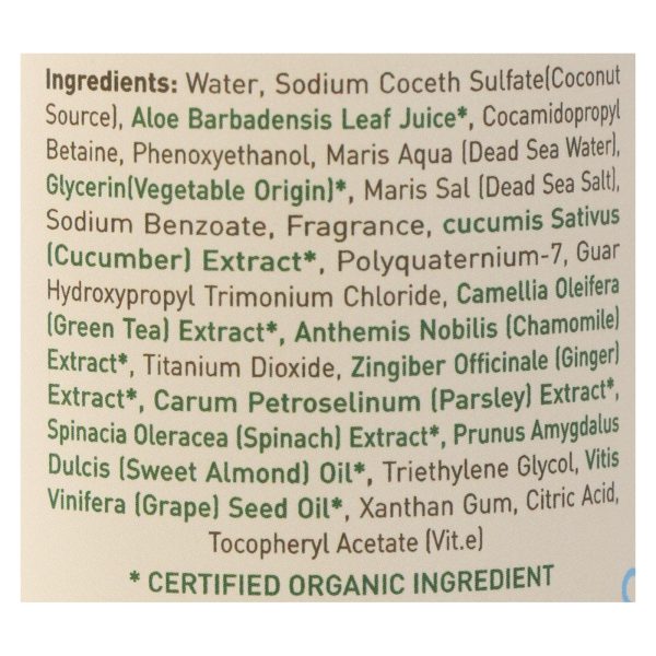 Ecolove Shampoo - Green Vegetables Family Shampoo For All Hair Types - Case of 1 - 17.6 fl oz. - Image 2