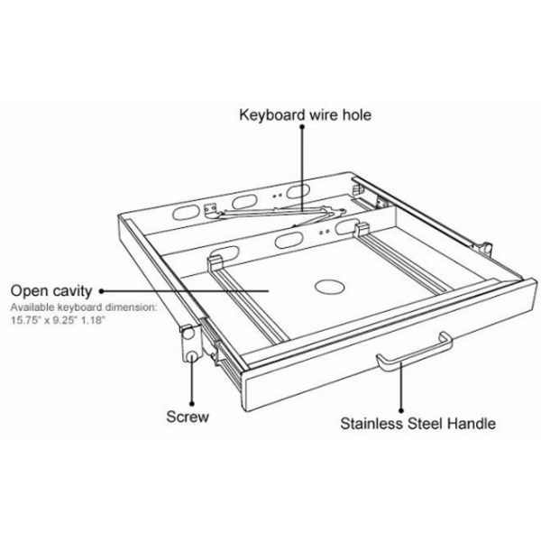 Adesso Touchpad Keyboard with Rackmount - Image 3