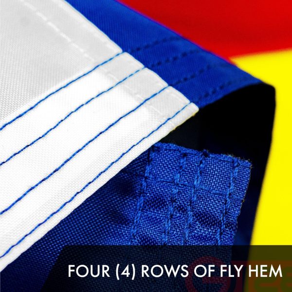 G128 Combo Pack: USA American Flag 3x5 Ft Embroidered Stars & Colorado State Flag 3x5 Ft Embroidered - Image 5
