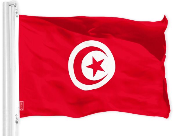 Tunisia (Tunisian) Flag 150D Printed Polyester 3x5 Ft