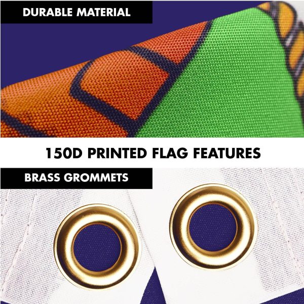 G128 Combo Pack: 6 Ft Tangle Free Spinning Flagpole (Silver) & Kansas Flag 3x5 Ft Printed 150D Polyester, Brass Grommets (Flag Included) Aluminum Flag Pole - Image 4