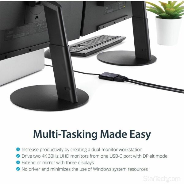 StarTech.com USB-C to Dual HDMI Adapter, USB Type-C Multi-Monitor MST Hub, Dual 4K 30Hz HDMI Laptop Display Extender/Splitter, Windows~ - Image 3