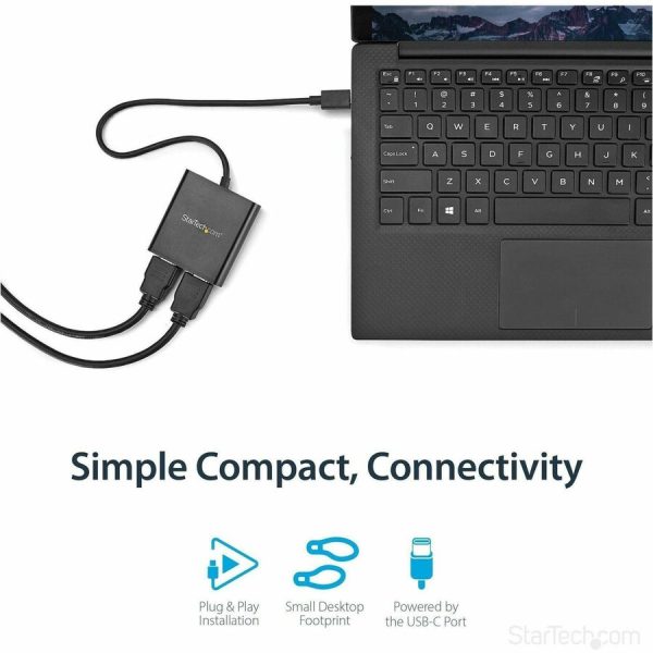 StarTech.com USB-C to Dual HDMI Adapter, USB Type-C Multi-Monitor MST Hub, Dual 4K 30Hz HDMI Laptop Display Extender/Splitter, Windows~ - Image 4