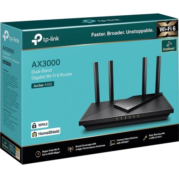 TP-Link Archer AX55 - Wi-Fi 6 IEEE 802.11ax Ethernet Wireless Router - Image 7