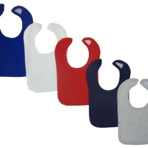 Grey Baby Bibs (pack Of 5) Ls_0205