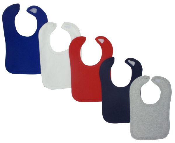 Grey Baby Bibs (pack Of 5) Ls_0205