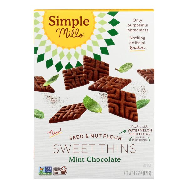 Simple Mills - Sweet Thins Chocolate Mint - Case of 6-4.25 OZ - Image 2