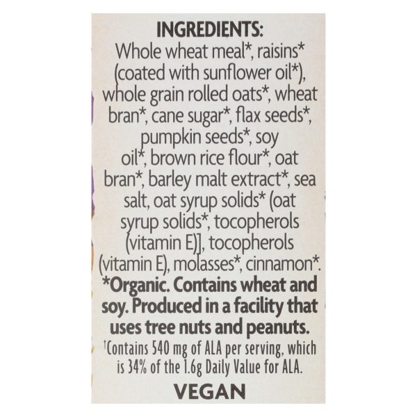 Nature's Path Organic Flax Plus Cereal - Pumpkin Raisin Crunch - Case of 12 - 12.35 oz.