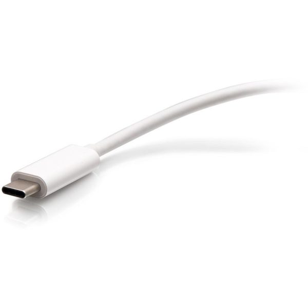 C2G USB C to HDMI, VGA, USB A & RJ45 Adapter - 4K 30Hz - White - Image 3