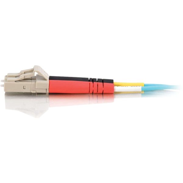 C2G 4m LC-LC 10Gb 50/125 Duplex Multimode OM3 Fiber Cable - Aqua - 13ft - Image 2