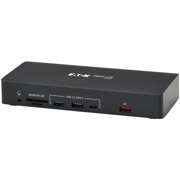Eaton Tripp Lite Series Safe-IT USB-C Dock, Triple Display - 4K 60 Hz HDMI/DisplayPort, VGA, USB 3.2 Gen 2, USB Hub, Gigabit Ethernet, 100W PD Charging, Antibacterial - Image 2
