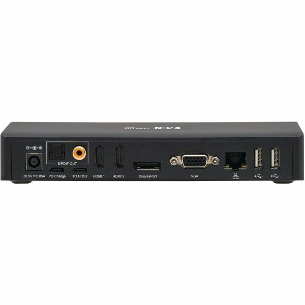 Eaton Tripp Lite Series Safe-IT USB-C Dock, Triple Display - 4K 60 Hz HDMI/DisplayPort, VGA, USB 3.2 Gen 2, USB Hub, Gigabit Ethernet, 100W PD Charging, Antibacterial - Image 4